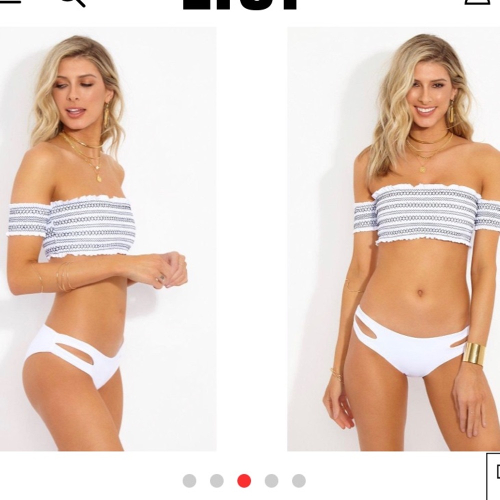 LSPACE off the shoulder bikini top